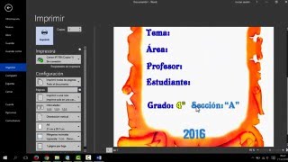 Como Crear Una Caratula en Word 2016 [upl. by Lemyt]