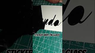 Sticker vinyl on glass 🥂shorts crafts vinyl [upl. by Nellaf616]