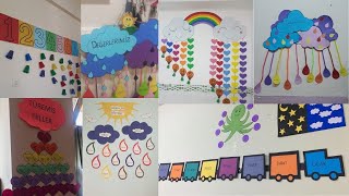 Preschool decoration ideasClassroom decoration designWall hanging decorationSchool creative Wall [upl. by Emelen]