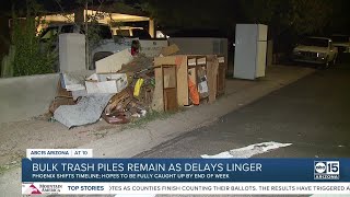 Phoenix bulk trash pickup delays continue remaining 2 should be clear Thanksgiving weekend [upl. by End]