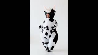 Cow Inflatable Monster Costume Scary Blow Up Cosplay Inflatable Costume For Adult Halloween [upl. by Bred]