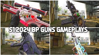 CODM S1 BP GUNS LEAKS 2024 BATTLE PASS SEASON 1 WEAPONS GAMEPLAYS IRONSIGHTS amp INSPECTION COD MOBILE [upl. by Alleram]