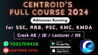 Centroids Full Course 2024 for AE amp JE  Detail Features  SSC JE  RRB JE  PSC  KMC  KMDA  NS [upl. by Nehtanoj]