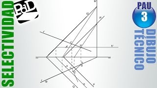 PAU 003 Diédrico paralelismo e intersección Dibujo Técnico Selectividad  Andalucía2010 [upl. by Boeschen]