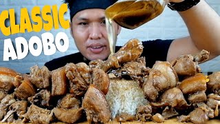 PORK AND CHICKEN ADOBO MUKBANG  MUKBANG PHILIPPINES [upl. by Jonell894]