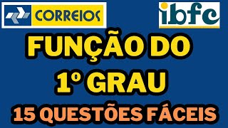 CONCURSO DOS CORREIOS  QUESTÕES DE FUNÇÃO DO 1º GRAU  MATEMÁTICA BÁSICA  BANCA IBFC correios [upl. by Nywde]