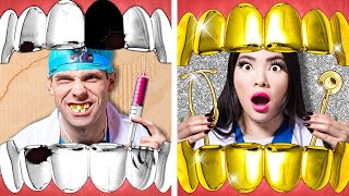 RICH VS BROKE DENTIST  CRAZY amp FUNNY RICH VS POOR SITUATIONS BY CRAFTY HACKS PLUS [upl. by Kane]