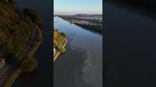 💧Confluence of Donau and Morava  🇦🇹Austria and 🇸🇰Slovakia  4K Drone Footage nature river [upl. by Schumer]