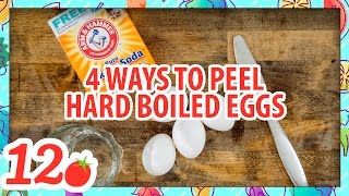 How to Peel Hard Boiled Eggs  4 Ways [upl. by Leaw]