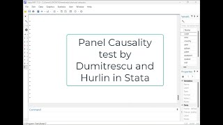 Learn Dumitrescu and Hurlin Panel Non Causality test in Stata [upl. by Feilak]