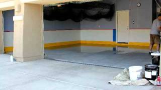 Polyaspartic Garage Floor Installation  Time Lapse Video  SlideLok [upl. by Rap]