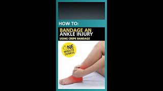 How to Bandage an Ankle Injury Using Crepe Bandage  One Minute Demos  YouTube Shorts [upl. by Garrett]