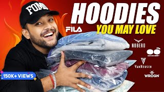 6 BEST Winter HoodiesSweatshirts FOR MEN 2023 🔥 NOBERO FILA Hoodies Haul Review  ONE CHANCE [upl. by Anilrac697]