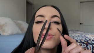 ASMR Plucking Your Brows With Tiny Tools RP [upl. by Lika]