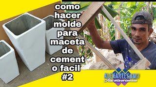 como hacer molde para maceta de cemento fácil y sencillo 2 [upl. by Ailedua]