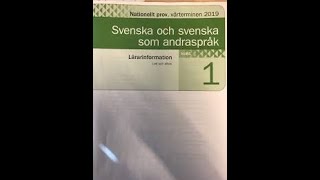 Nationell prov i svenska 2024Inför nationella provet svenska som andraspråk 1  Läsförståelse [upl. by Shirk]