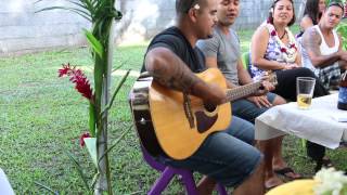 Kaina Music from the Tuamotu Islands at a family farewell Tamaraa in Mahina Tahiti May 31 2014 [upl. by Dippold513]