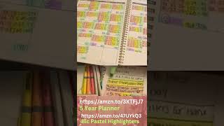 Use My Links on Amazon For 5 year planner and pastel highlighters to organize the chaos [upl. by Surtimed]