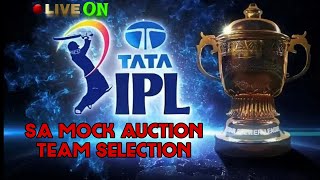 SA GAMING IPL MOCK AUCTION TEAM SELECTION LIVE STREAMING 💥😍 [upl. by Attikin289]