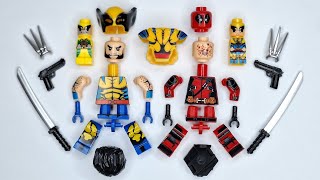 LEGO MARVEL DEADPOOL amp WOLVERINE MINIFIGURES UNOFFICIAL LEGO [upl. by Louise]