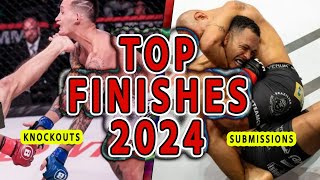 Top Finishes 2024 Knockouts amp Submissions  1 [upl. by Ainar803]