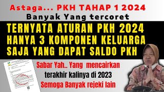 ATURAN PKH 2024 DIPERKETAT HANYA 3 KOMPONEN KELUARGA SAJA DAPAT BANTUAN PKH [upl. by Lleihsad]