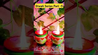 Diwali Series Part5 Diya Decoration IdeasDiwali Decoration trending diy diwali diwalidecoratio [upl. by Siduhey]