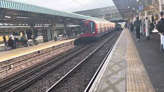 S Stock District line Train arriving at Barking [upl. by Moorish]