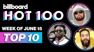 Billboard Hot 100 Top 10 Countdown for June 15 2024  Billboard News [upl. by Esinyl]