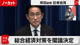 経済対策を閣議決定 岸田総理記者会見【ノーカット】（2023年11月2日） [upl. by Munniks]