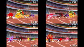 DS Mario amp Sonic at the Olympic Games 100m Dash TAS [upl. by Bausch]