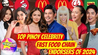 Top Pinoy Celebrity Fast Food Chain Endorsers of 2024 [upl. by Suqram]