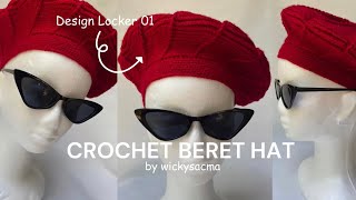 Crochet Beret Hat  Overview of Crochet Wool Classic French Red Beret Hat for Women  wickysacma♥️ [upl. by Ueihtam993]