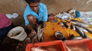 Watch How to Cut Live Rohu Fish ରୋହି ମାଛ  Amazing Fish Cutting Skills  amafishmarket [upl. by Marian]