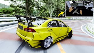 Lancer Evo X Touge Drifting l Assetto Corsa CAMMUS  Steering Wheel Gameplay [upl. by Lenoel]