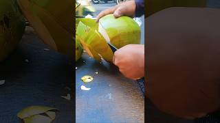 Fantastic sliced ​​fresh orange coconut shorts streetfood viral coconut asmr [upl. by Fonville]