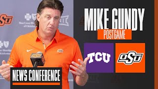 Mike Gundy TCU 2021 Postgame News Conference [upl. by Nwahs]