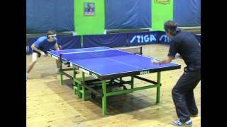 Table Tennis  backhand serve against left handed player [upl. by Elyl138]