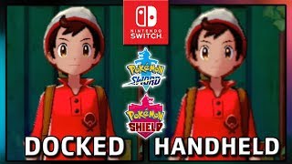 Pokémon Sword amp Pokémon Shield  Docked Vs Handheld  Graphics Comparison amp Frame Rate [upl. by Lesab]