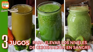 3 jugos para elevar niveles de oxigenación en sangre  Cocina vegan Fácil [upl. by Ainattirb111]