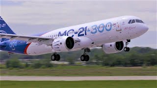 New Russian MC21300 Aircraft To Compete with Airbus A320neo and Boeing 737Max8 [upl. by Roehm708]