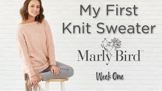 BEGINNER My First Knit Sweater  Week 1 [upl. by Australia]