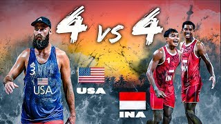 4 vs 4 Beach Volleyball USA vs INDONESIA  World Beach Games 2019 [upl. by Floeter]