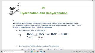 Protonation and Deprotonation or Hydronation and Dehydronation [upl. by Maggi170]