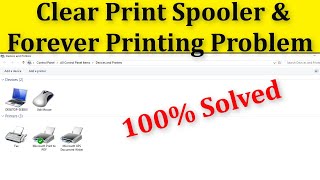 How To Clear Print Spooler And Fix Forever Printing Problem  Windows 1087 [upl. by Dyche381]