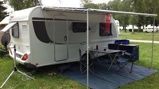 Wohnwagen Knaus Sport 450 FS im Test [upl. by Nnayram]