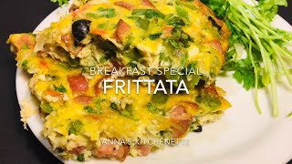 Frittata  Italian Breakfast Pizza  Quick and Easy [upl. by Senga]