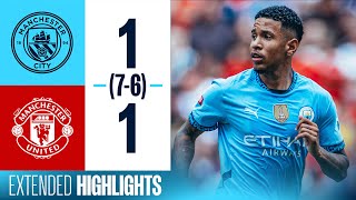 HIGHLIGHTS  City beat United 76 on penalties  Community Shield 2024 [upl. by Thgiled924]