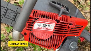 Power of Chainsaw EFCO MTH5600 Cutting Logs for Firewood  My Day [upl. by Etnahc]