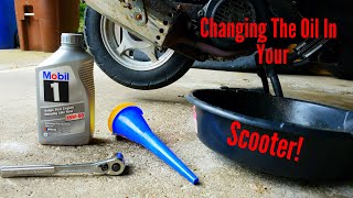 Scooter Oil Change  How To Change The Oil in Your Scooter  50cc and 150cc Scooters [upl. by Mikkel456]